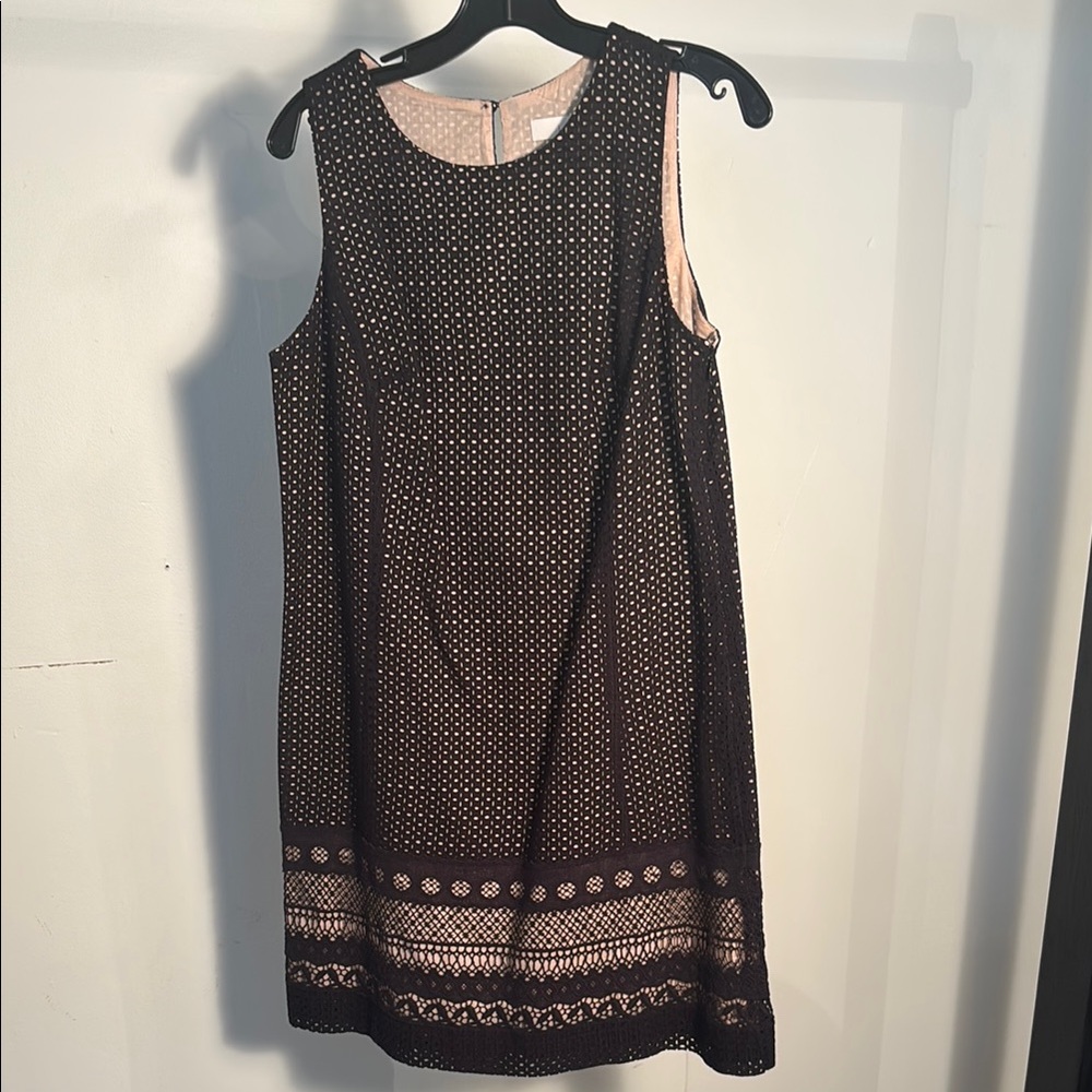 LOFT Black and nude Sleeveless Dress